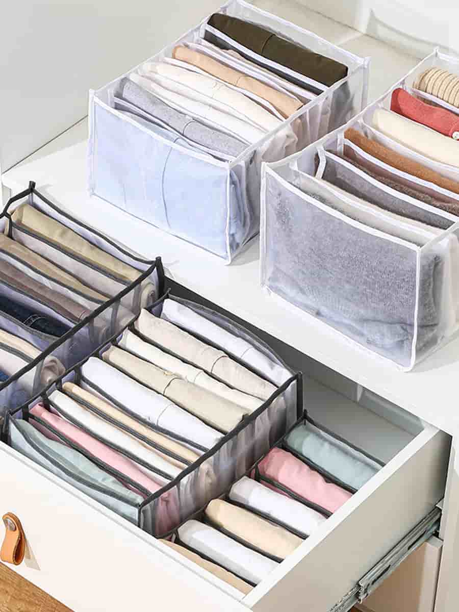 تصویر 2 از باکس نظم‌ دهنده کمد با تنوع رنگ و سایز بندی کامل